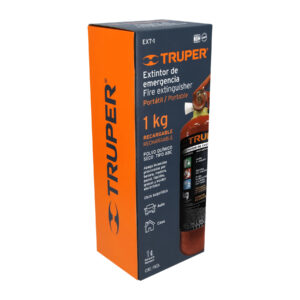Ext-1000-Extintor portátil recargable 1 kg, polvo tipo ABC, Truper