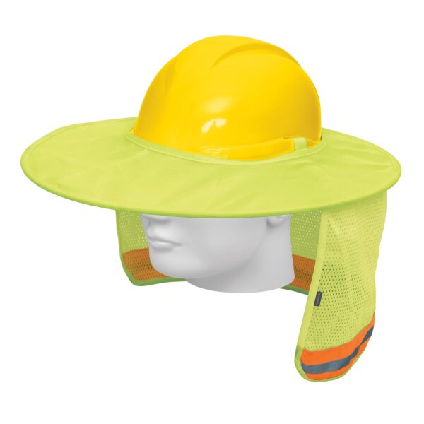 PROCA-V-Protector solar plegable para casco, verde con reflejante