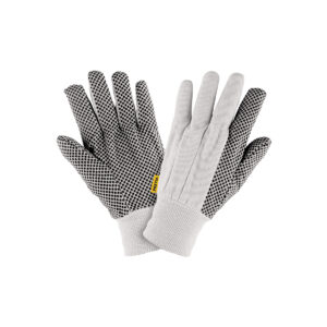 Guantes de algodón con puntos PVC en palma, unitalla, PRETUL