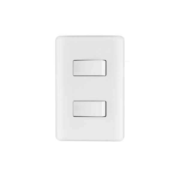 Placa armada con 2 interruptores sencillos, Volteck Basic