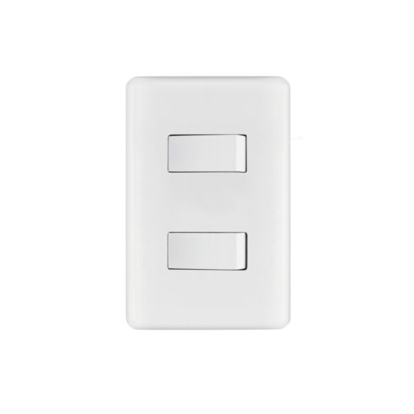 Placa armada 1 interruptor sencillo + 1 de 3 vías, Basic