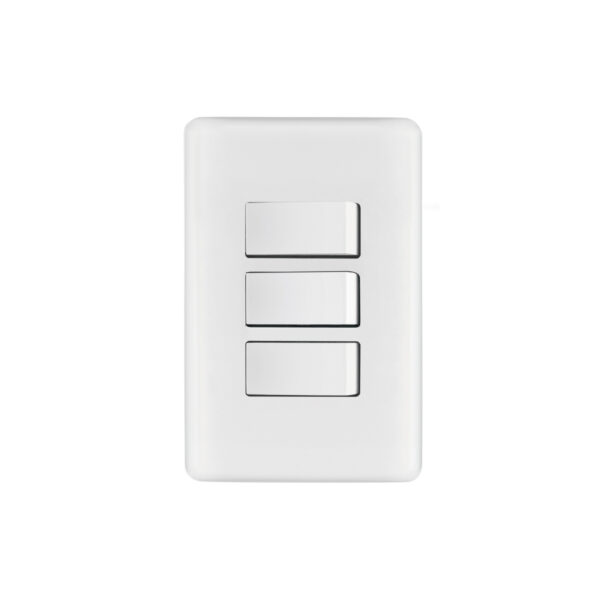 Placa armada con 3 interruptores sencillos, Volteck Basic