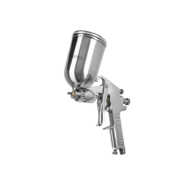 Pistola p/pintar gravedad LVMP vaso aluminio, 1 mm, Truper